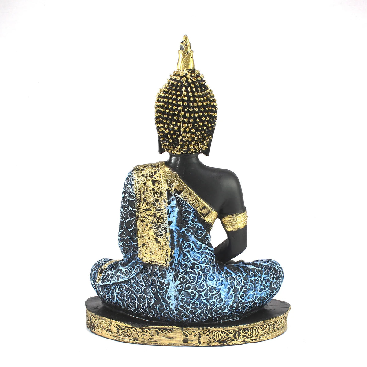 Blue Meditating Buddha Decorative Showpiece - 24 cm