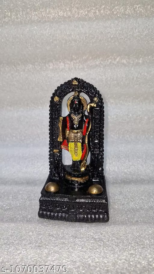 Ram Lala Idol for Home Temple & Car Dashboard | Lord Ram Lalla Murti Statue, multicolor Resin Decorative Idol for Pooja Room, Living Room, Office, Shelf & Table Decor, Spiritual Gift