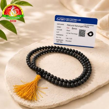 BLACK WOOD KARUNGALI EBONY MALA ORIGINAL 8MM