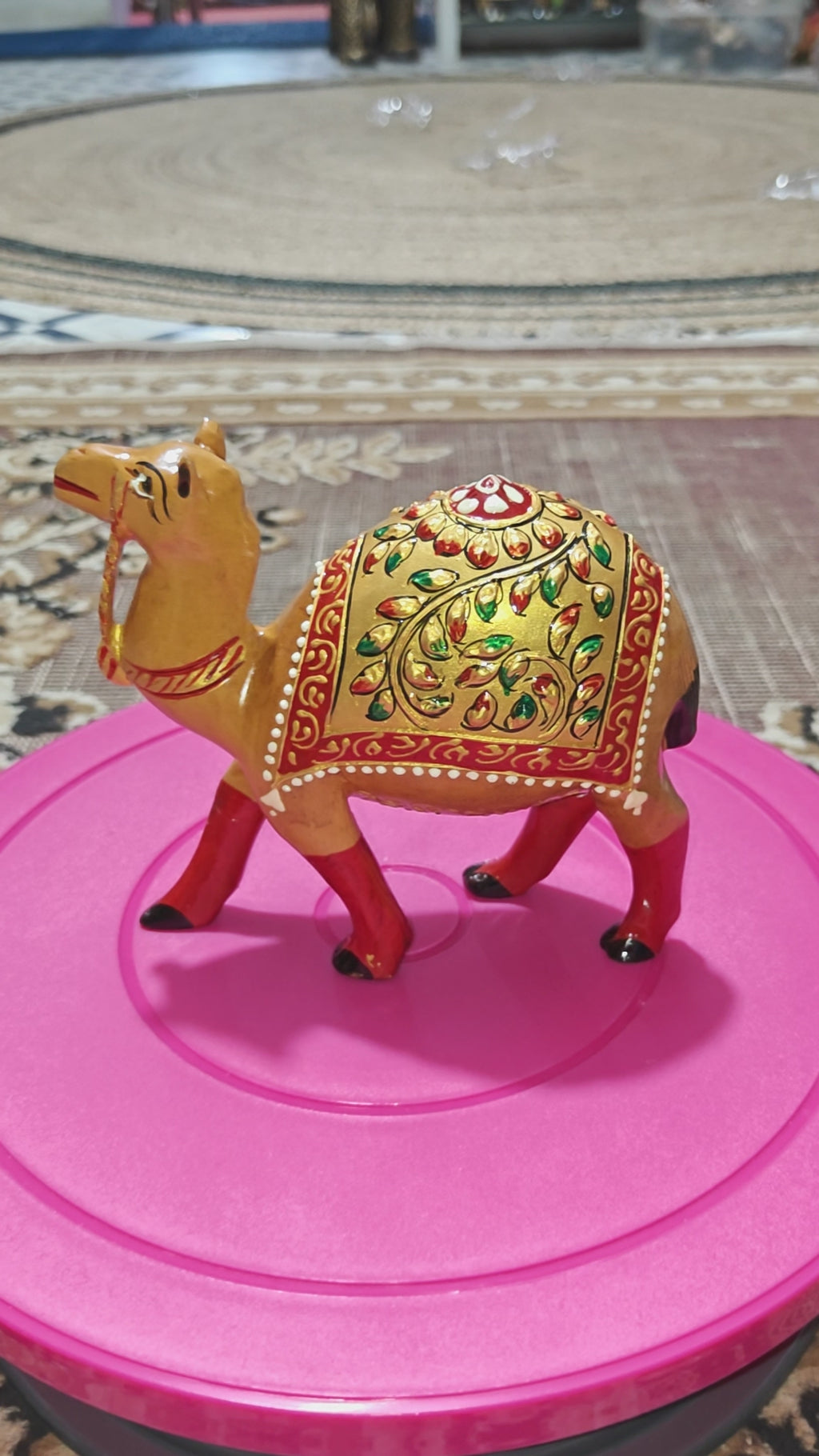 Wooden hand painted handcrafted beautiful camel
