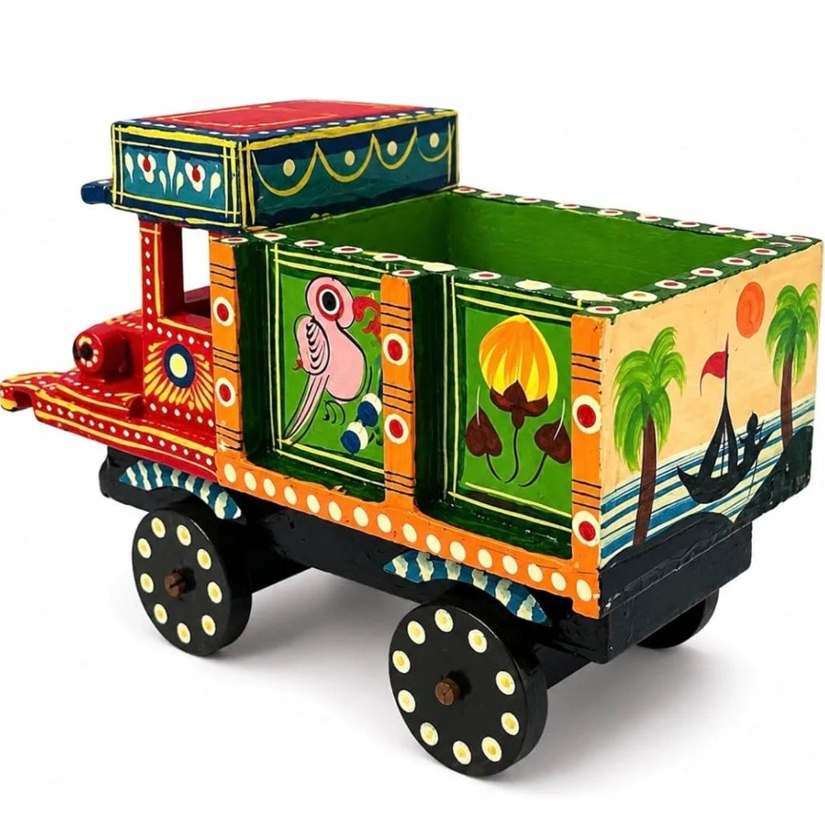 Wooden toy truck