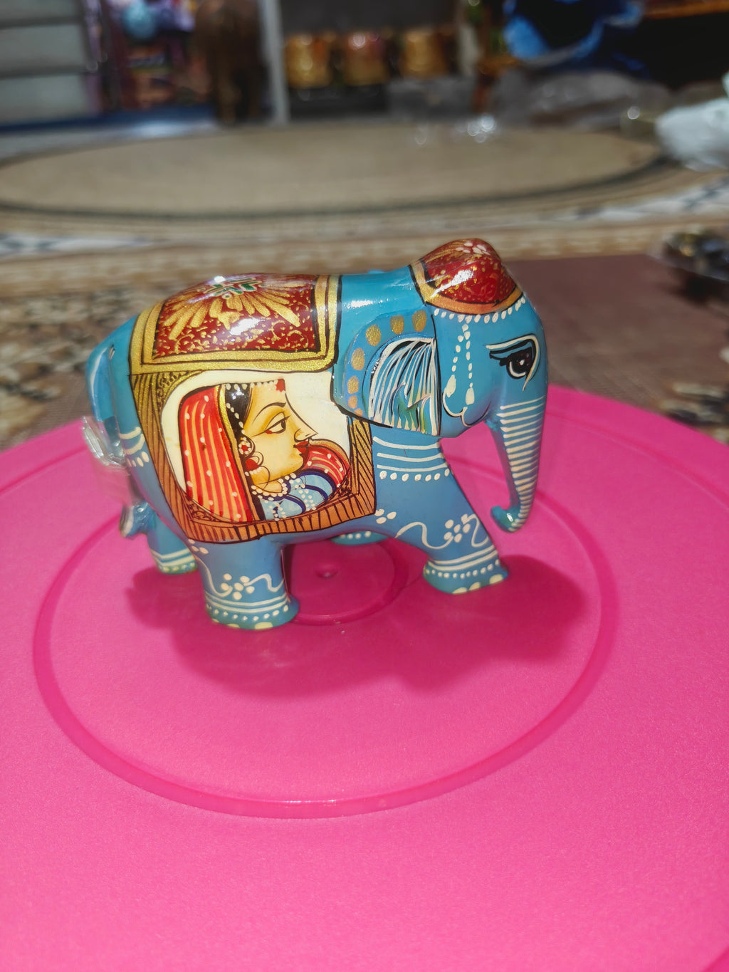 Wooden elephant handcrafted