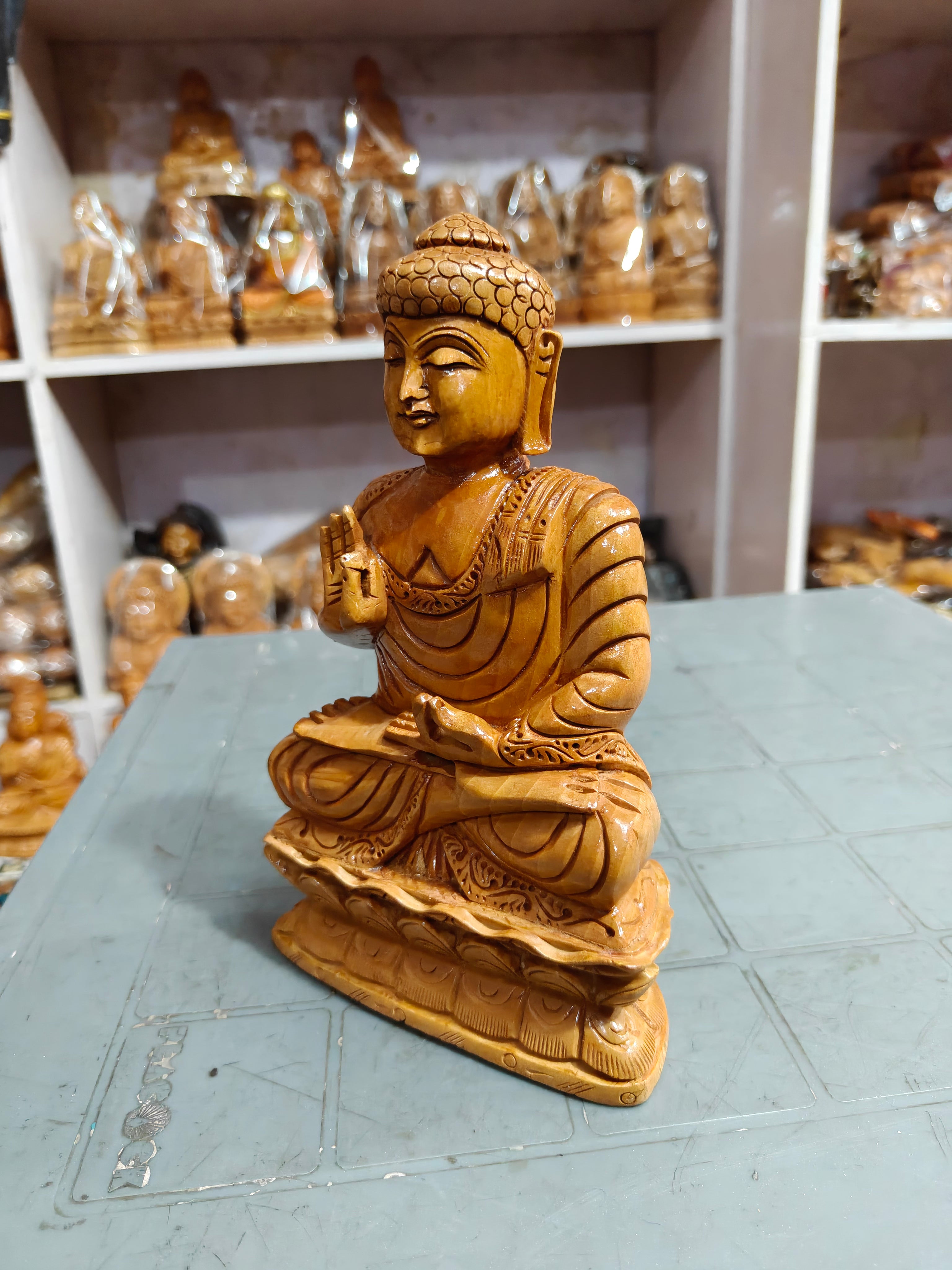 Handmade kadam wood  god Buddha
