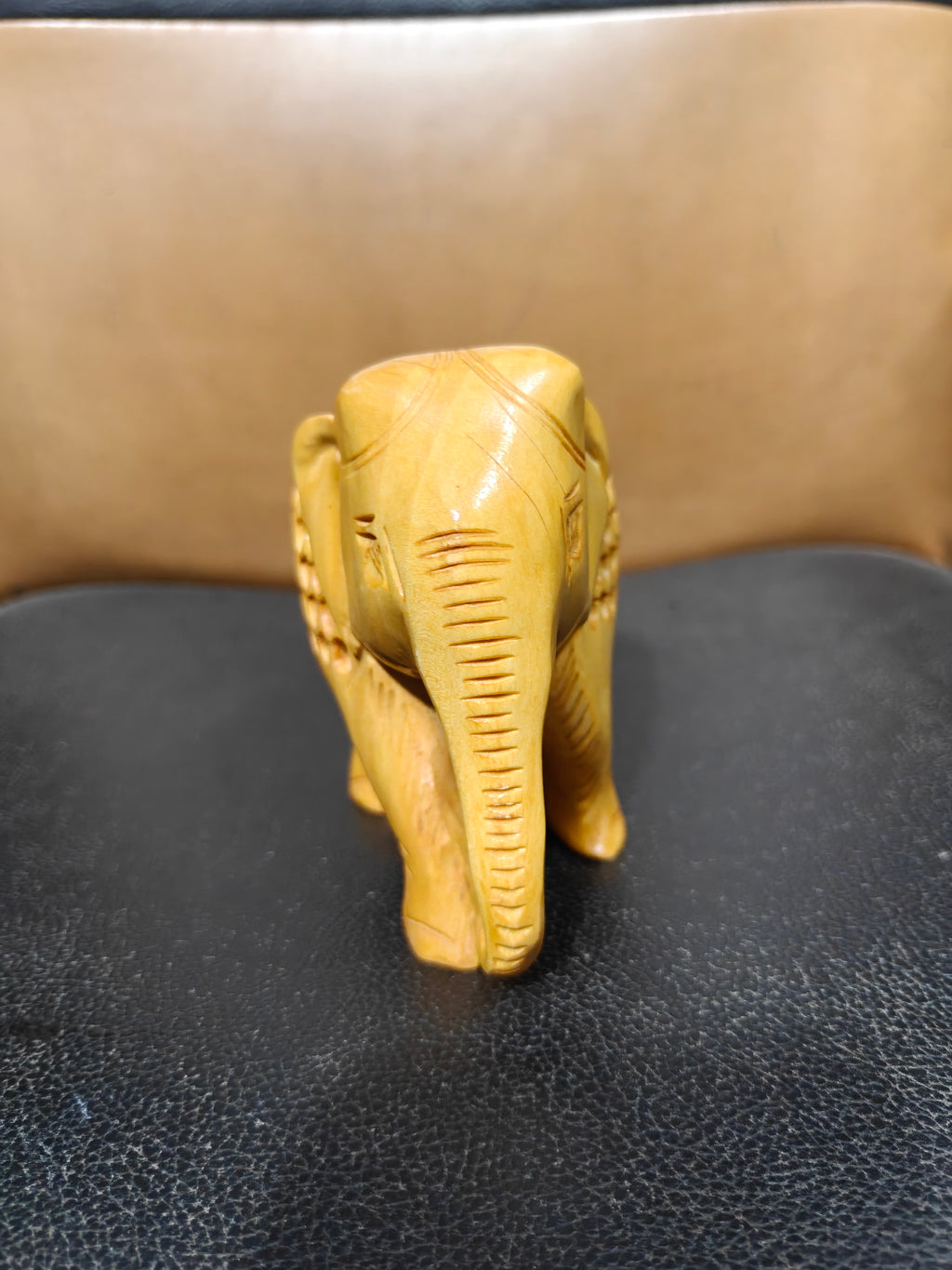 Wooden jali elephant trunk down 4 inch