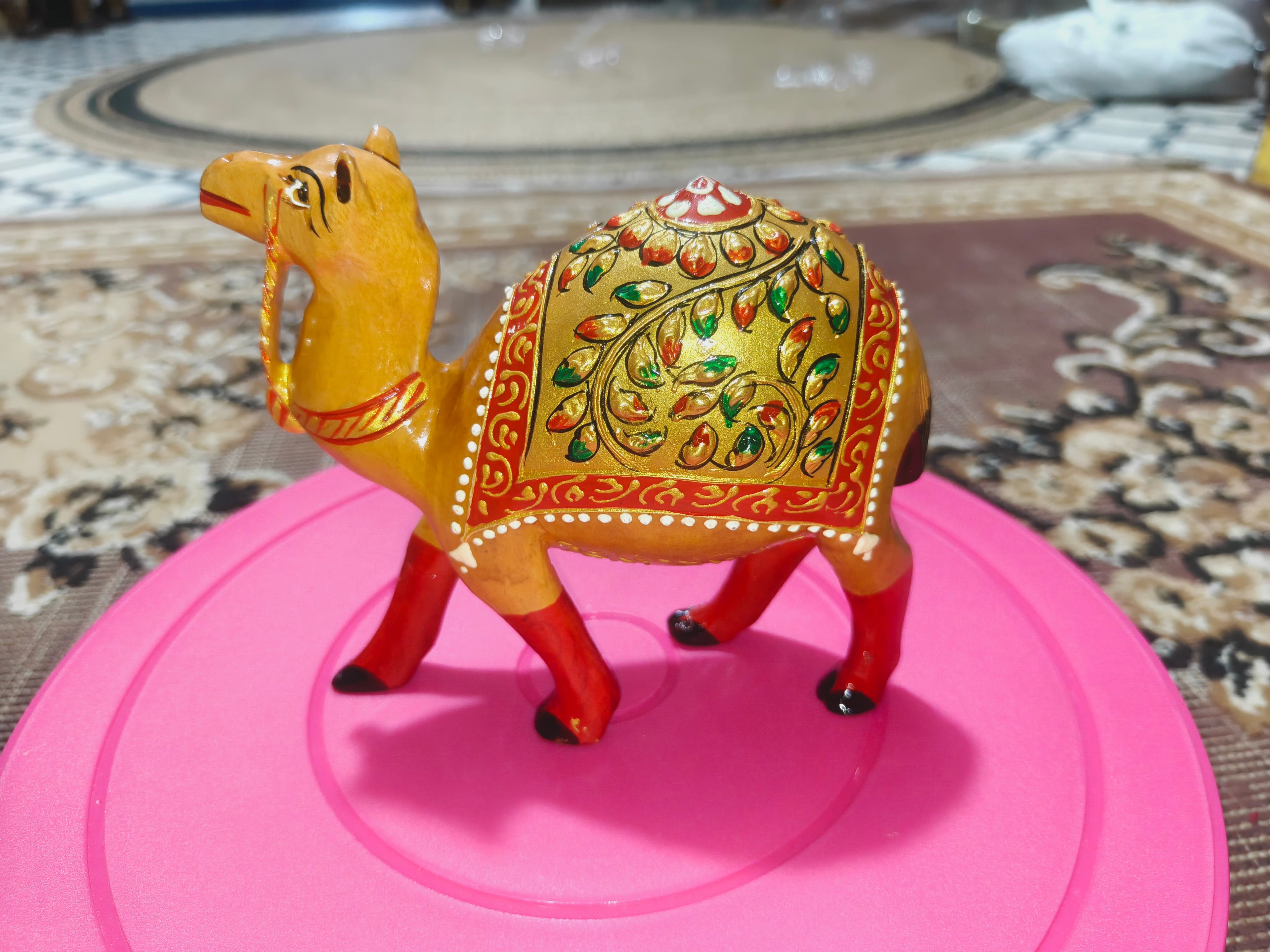 Wooden hand painted handcrafted beautiful camel