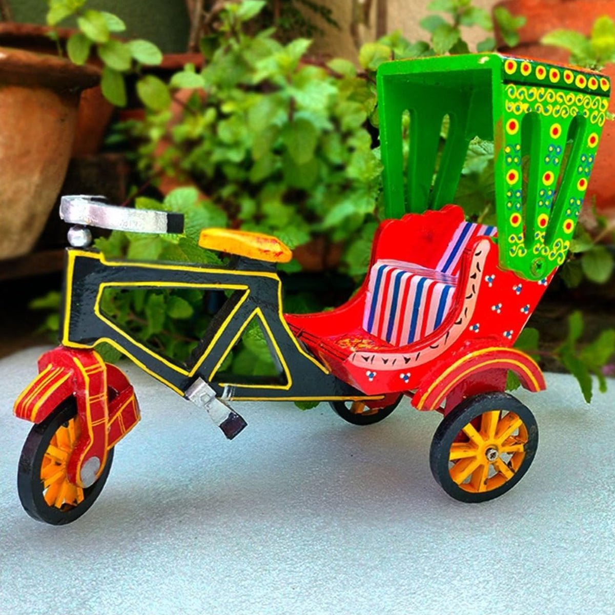 Wooden toy riksha