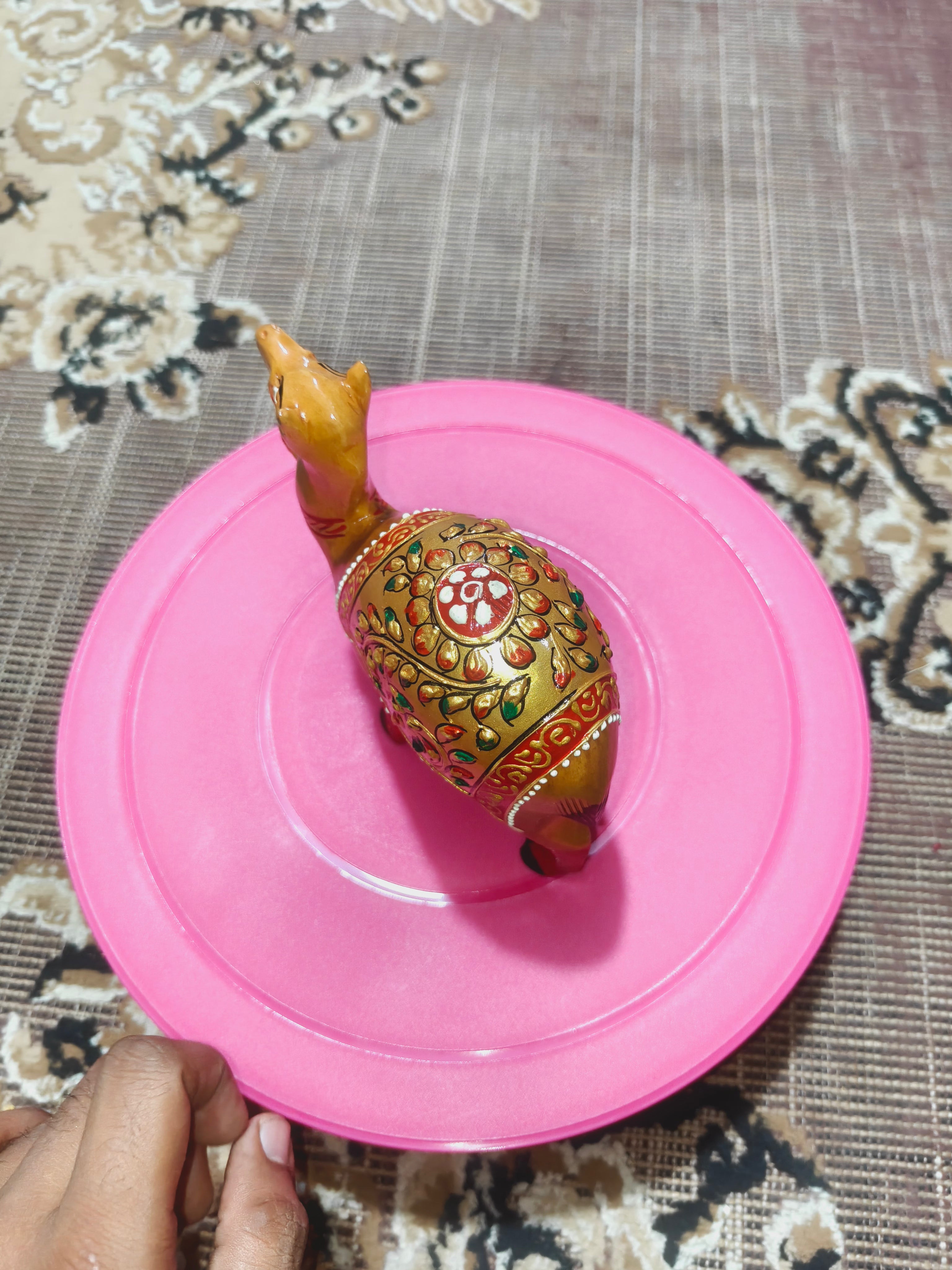 Wooden hand painted handcrafted beautiful camel