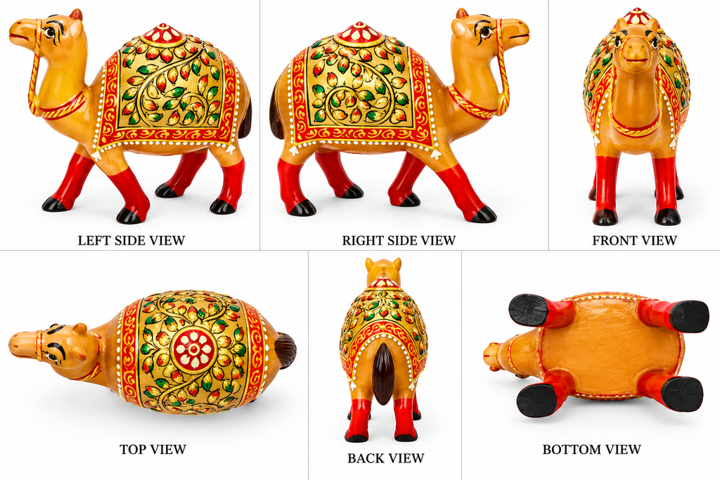 Wooden hand painted handcrafted beautiful camel