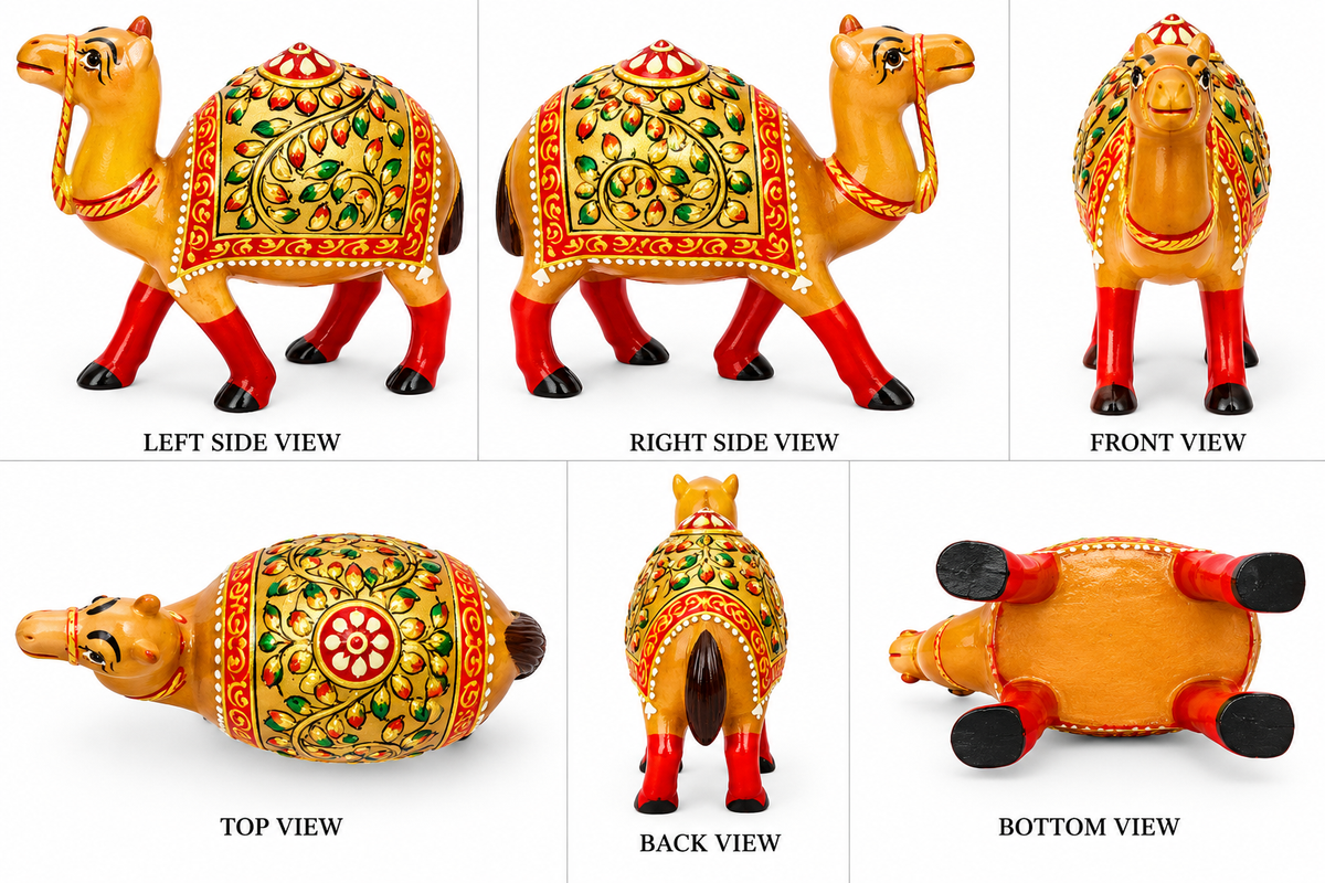 Wooden hand painted handcrafted beautiful camel
