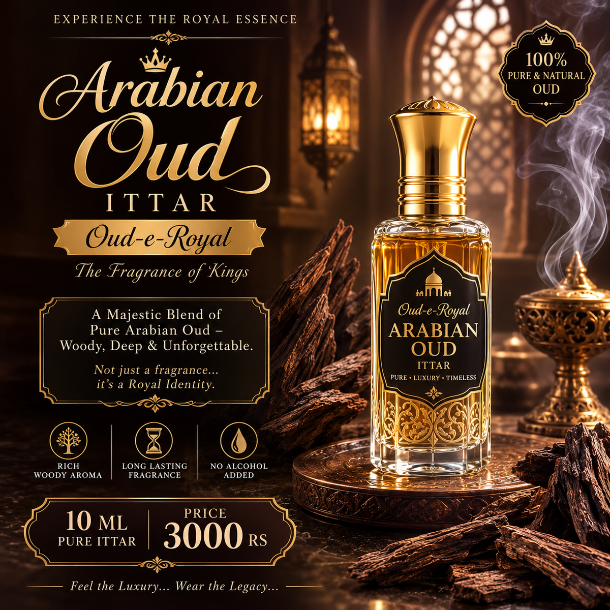 Golden arabian oud