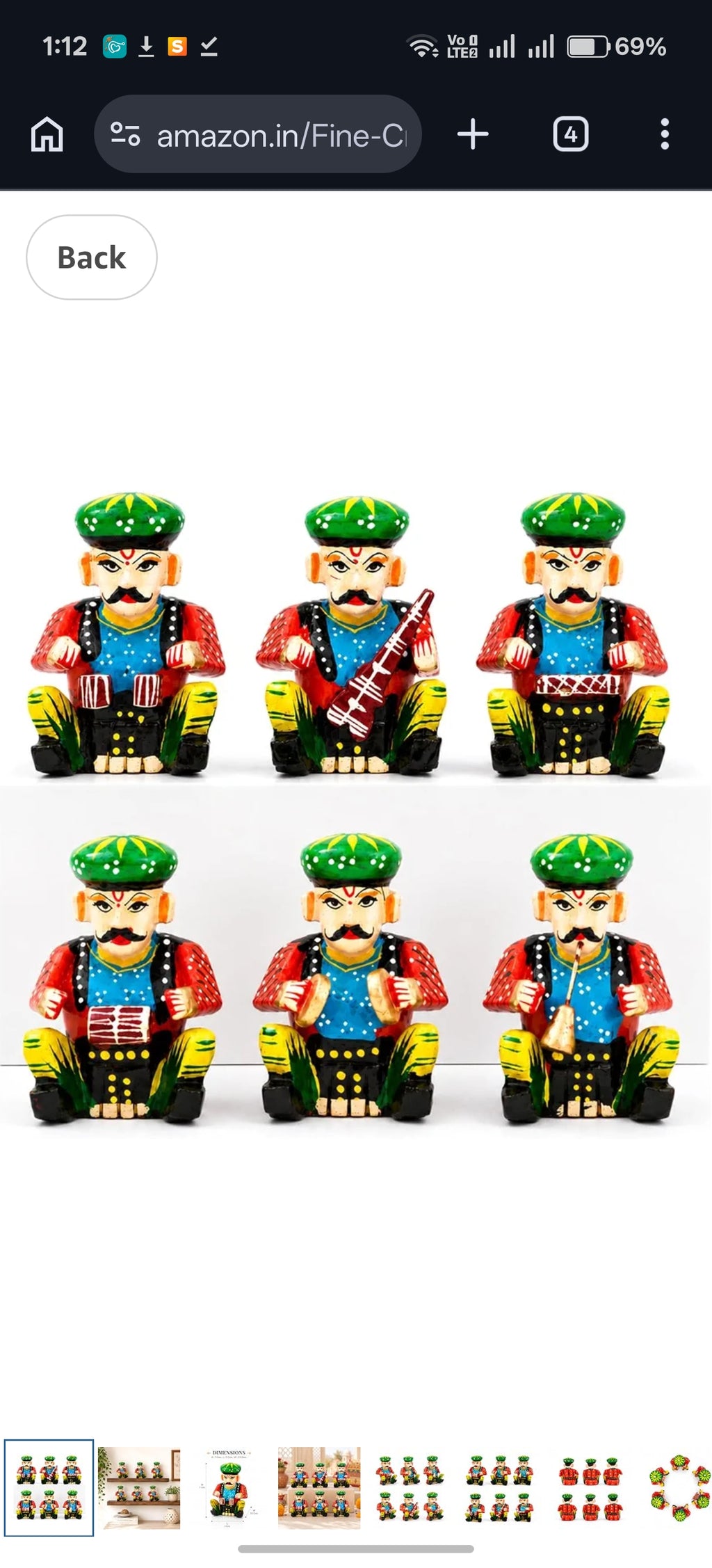 Wooden musician set