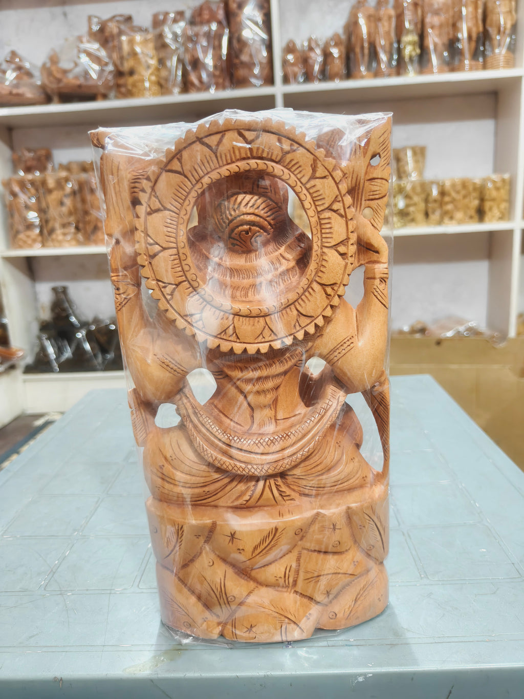 Wooden saraswati maa 10 inch