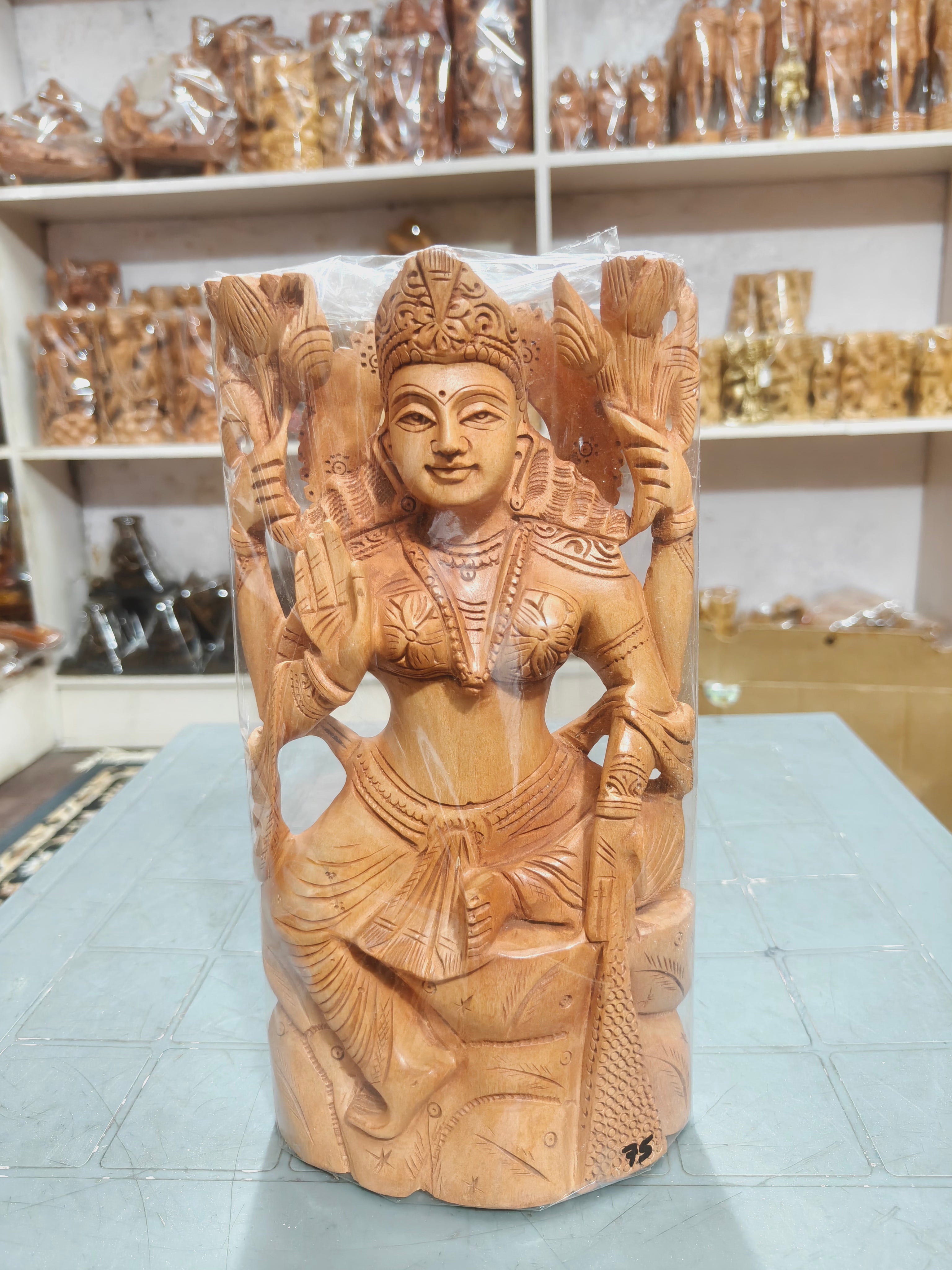 Wooden laxmi ji