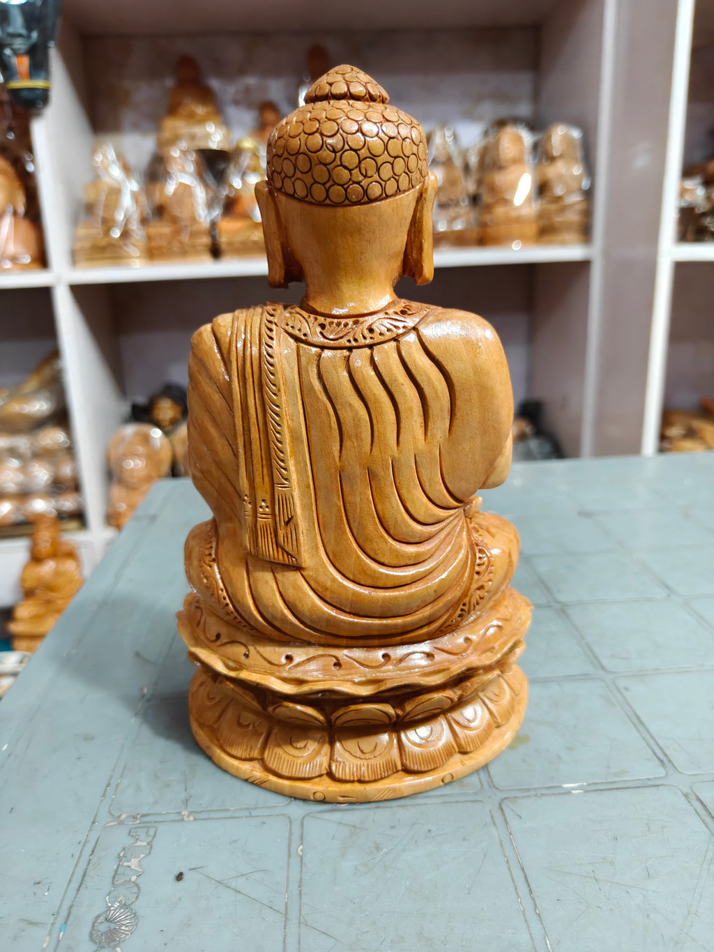 Handmade kadam wood  god Buddha