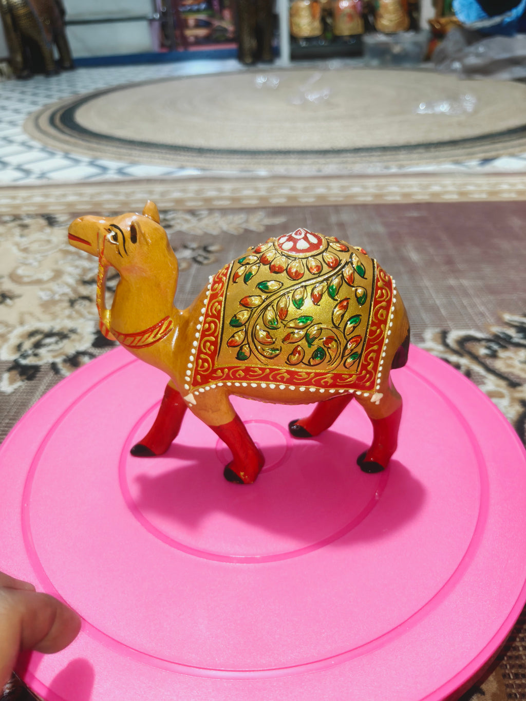 Wooden hand painted handcrafted beautiful camel