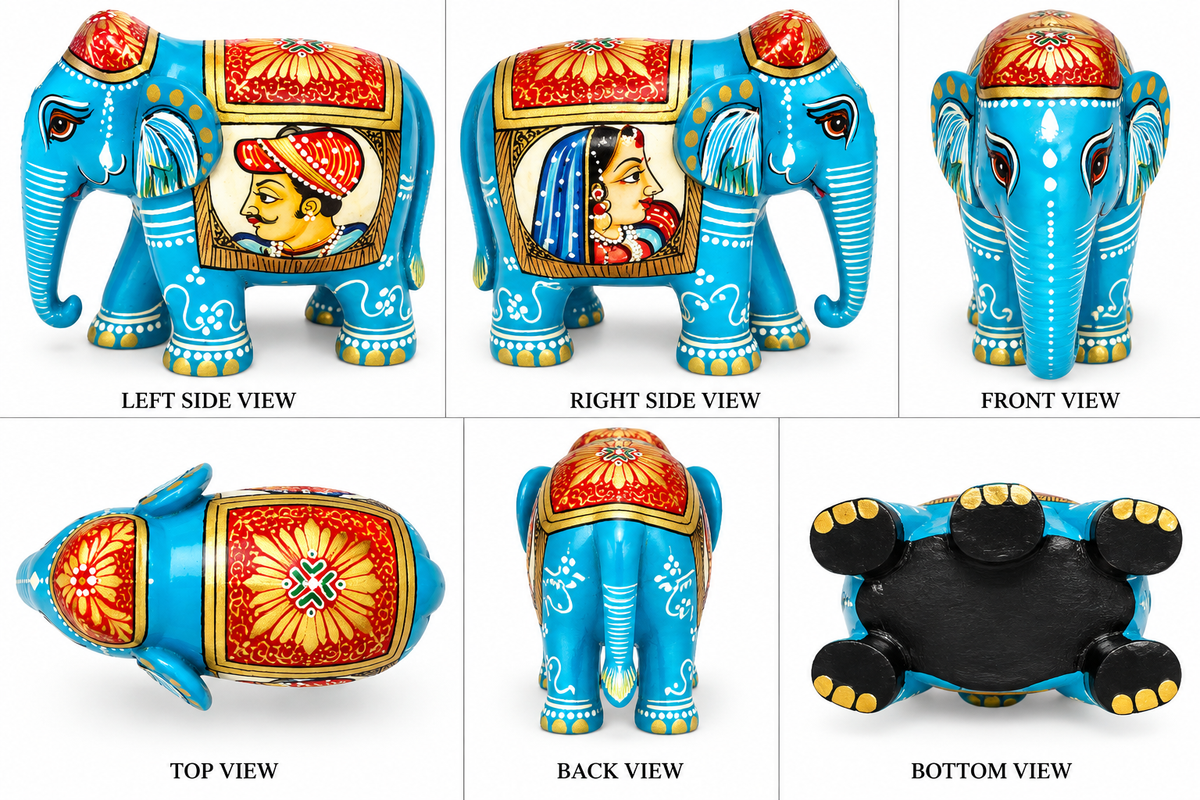 Wooden elephant handcrafted