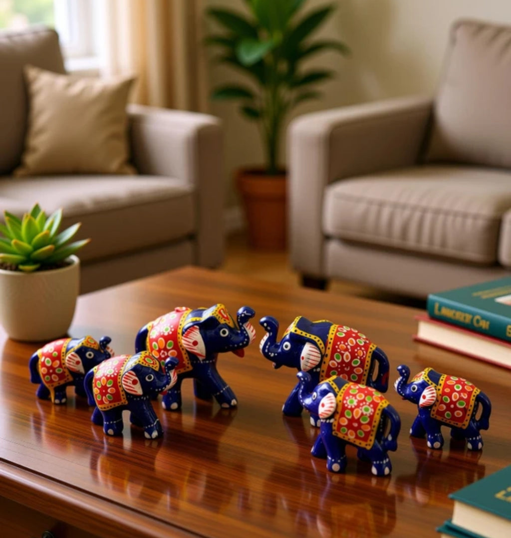 Set of 3 elephant resin