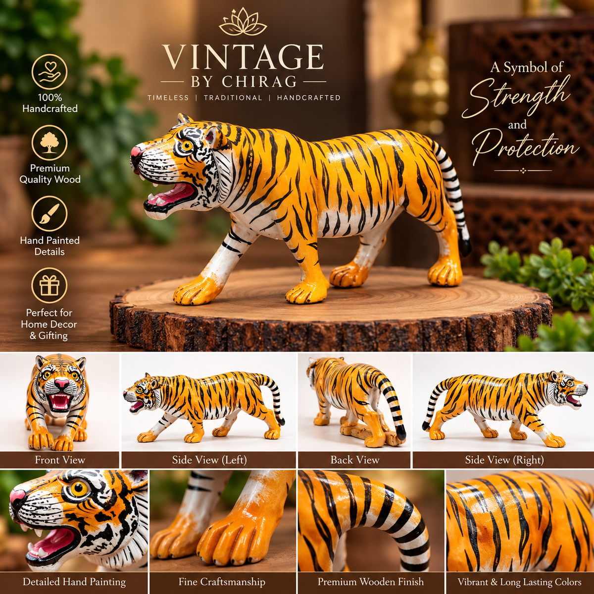 Tiger marble painting