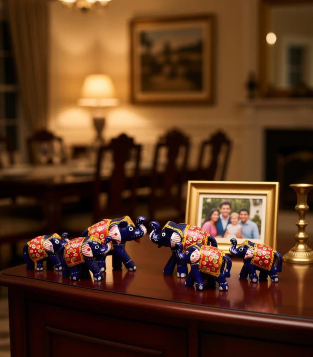 Set of 3 elephant resin
