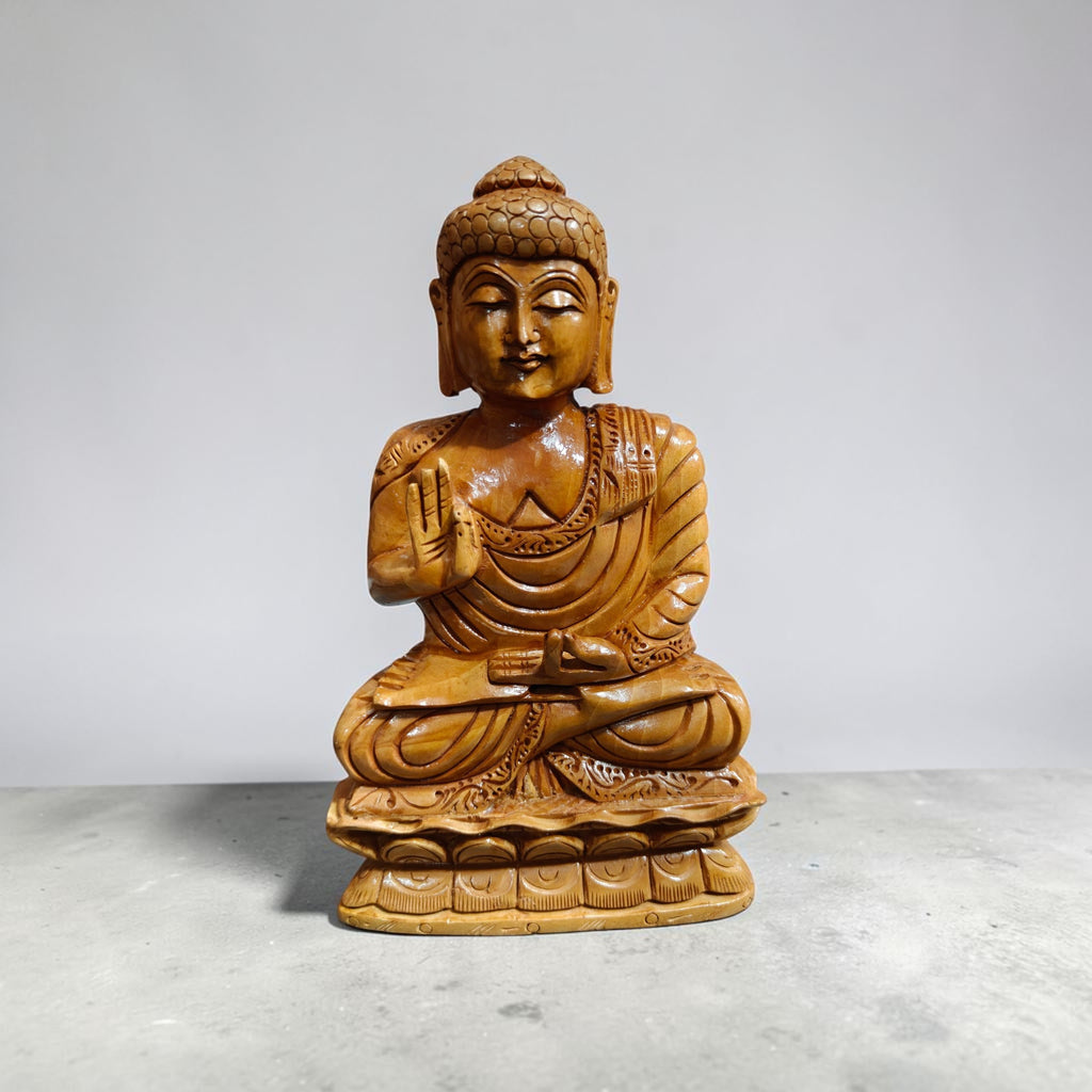 Handmade kadam wood  god Buddha