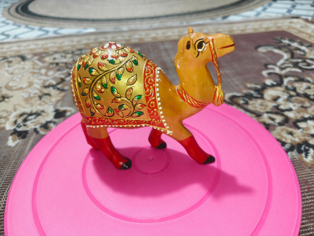 Wooden hand painted handcrafted beautiful camel