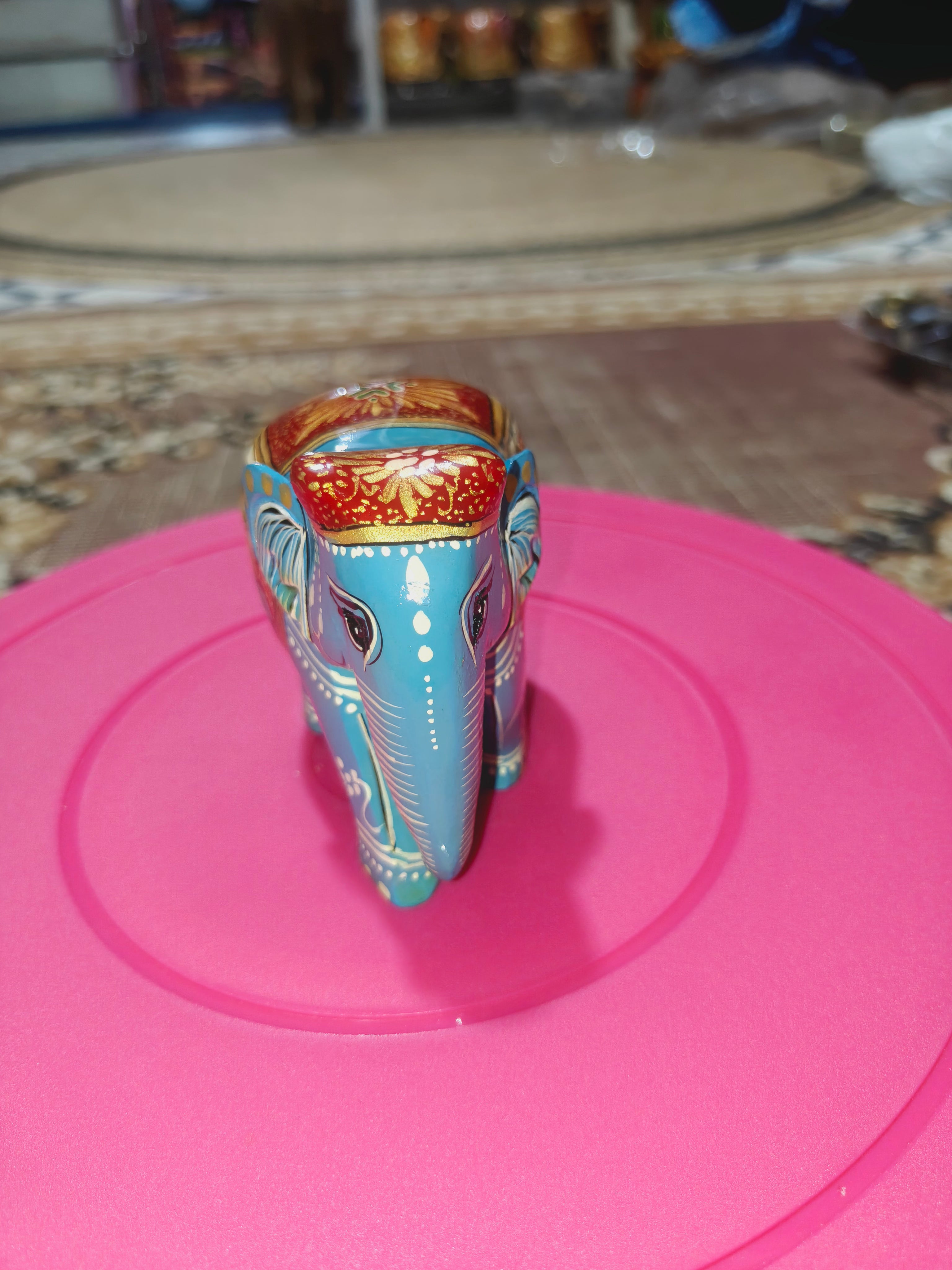 Wooden elephant handcrafted